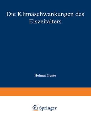 cover image of Die Klimaschwankungen des Eiszeitalters